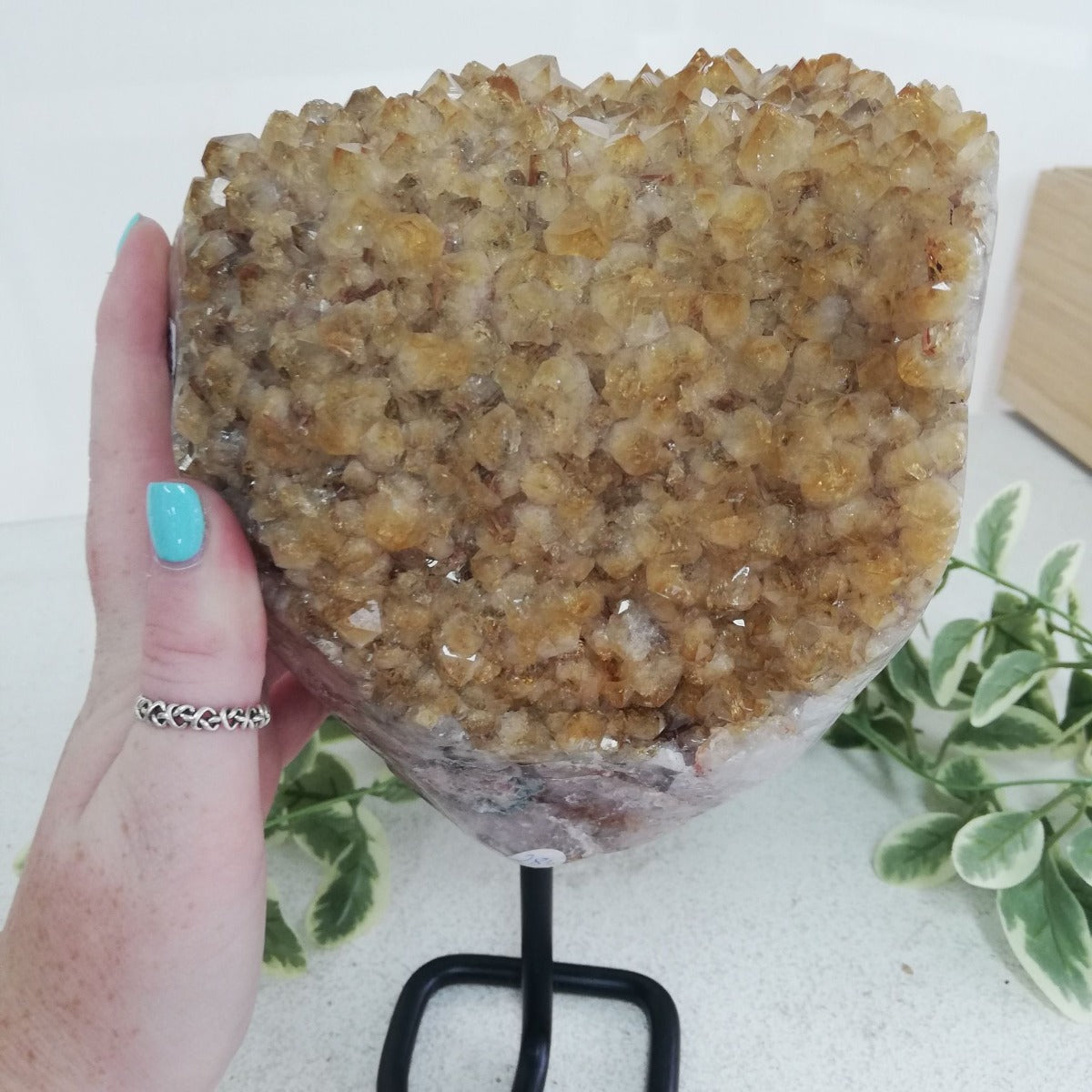 Citrine Cluster On Stand - 07