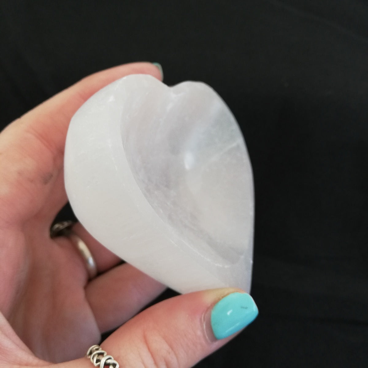 Selenite Small Heart Bowl - 6cm
