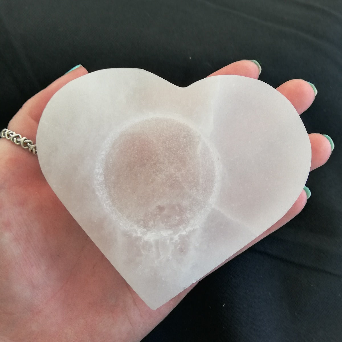 Selenite Tealight Holder - Heart 