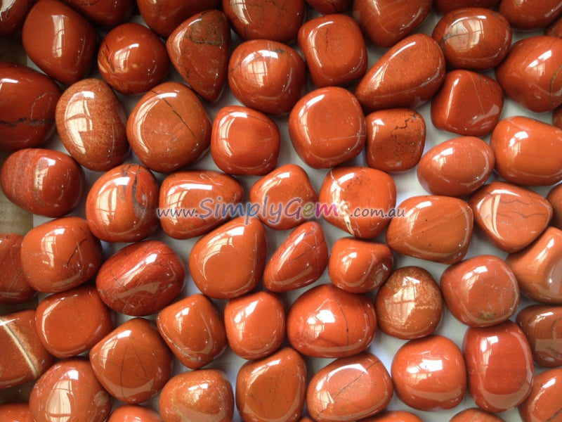 Red Jasper Tumbled - 200gms Q1 (10-15pc)