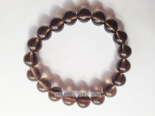 Smoky Quartz Beads Bracelet - 8mm