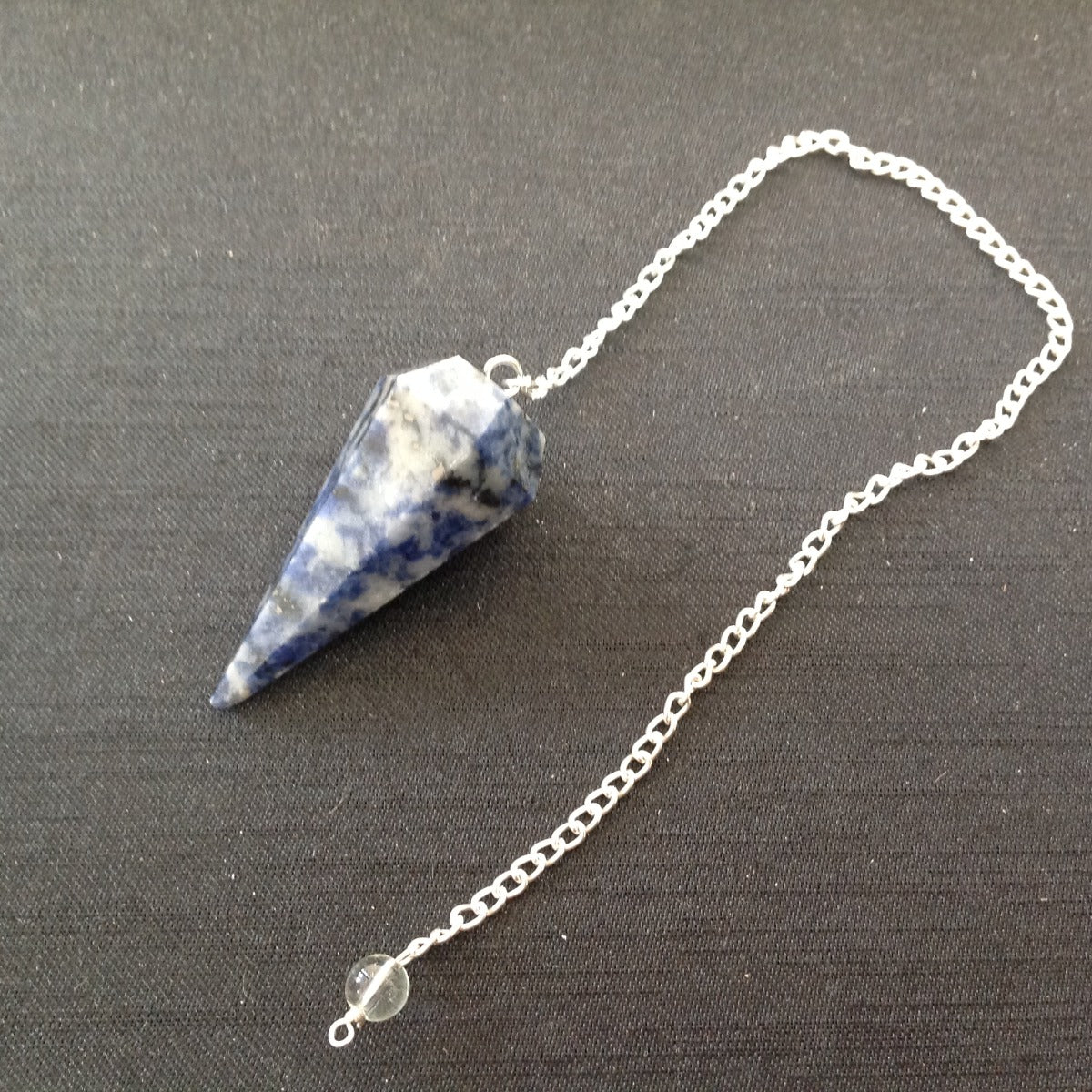 Sodalite Faceted Pendulum