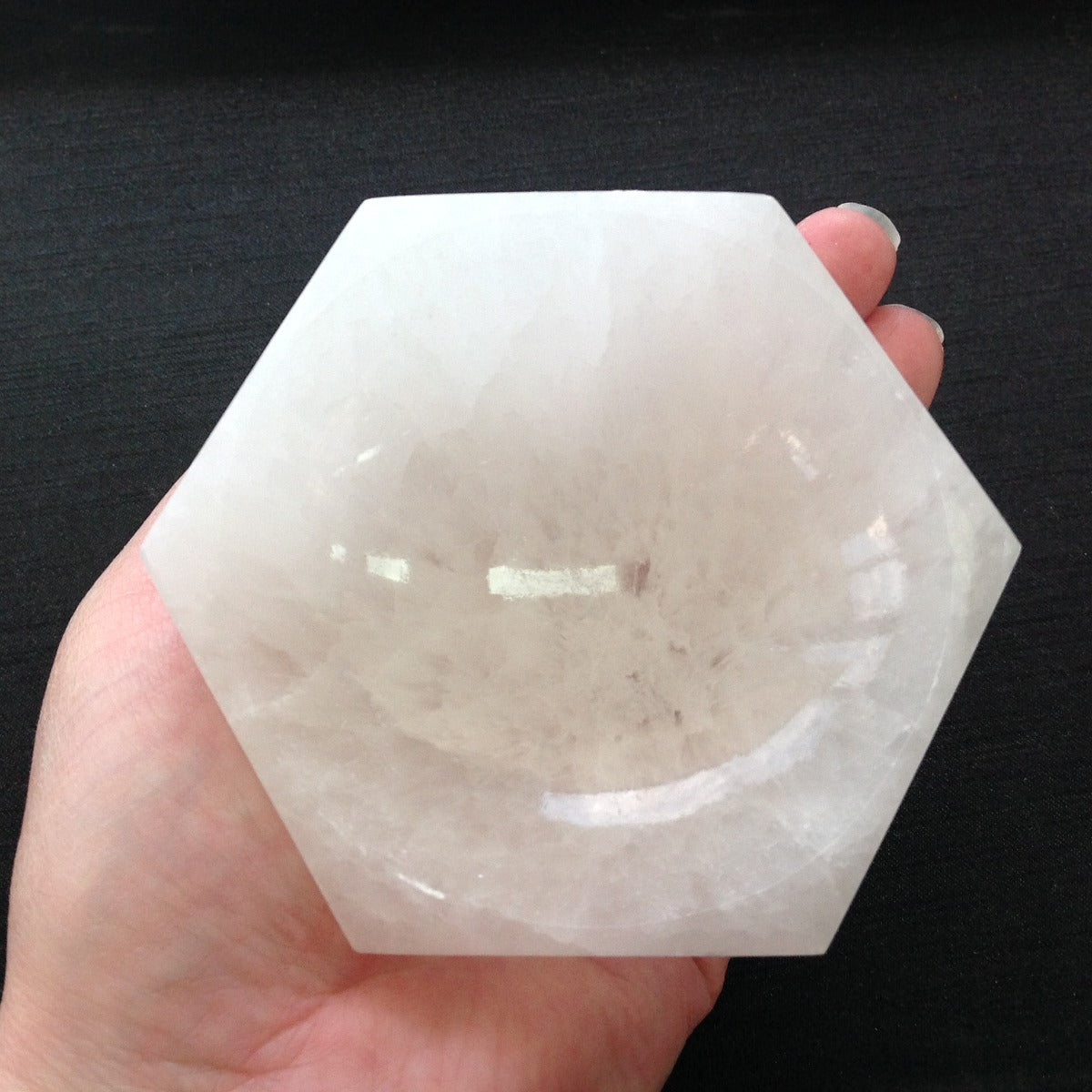 Selenite Bowl - Hexagon - 8-10cm