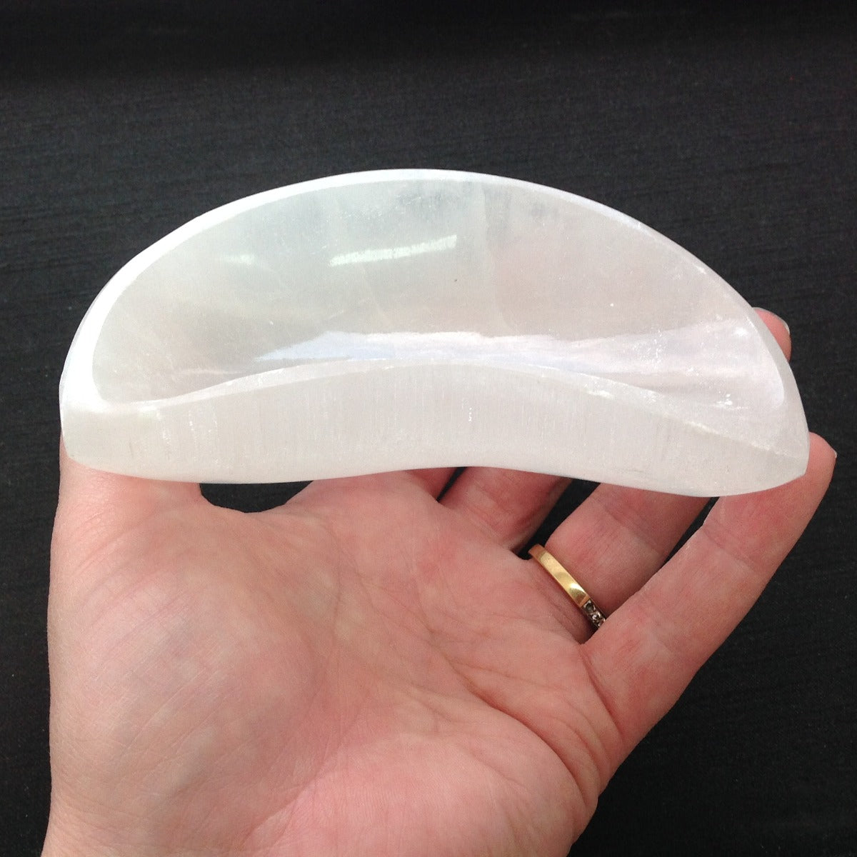 Selenite Bowl - Moon - 10cm