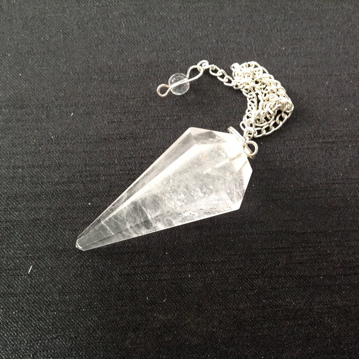 Clear Quartz - Faceted Pendulum