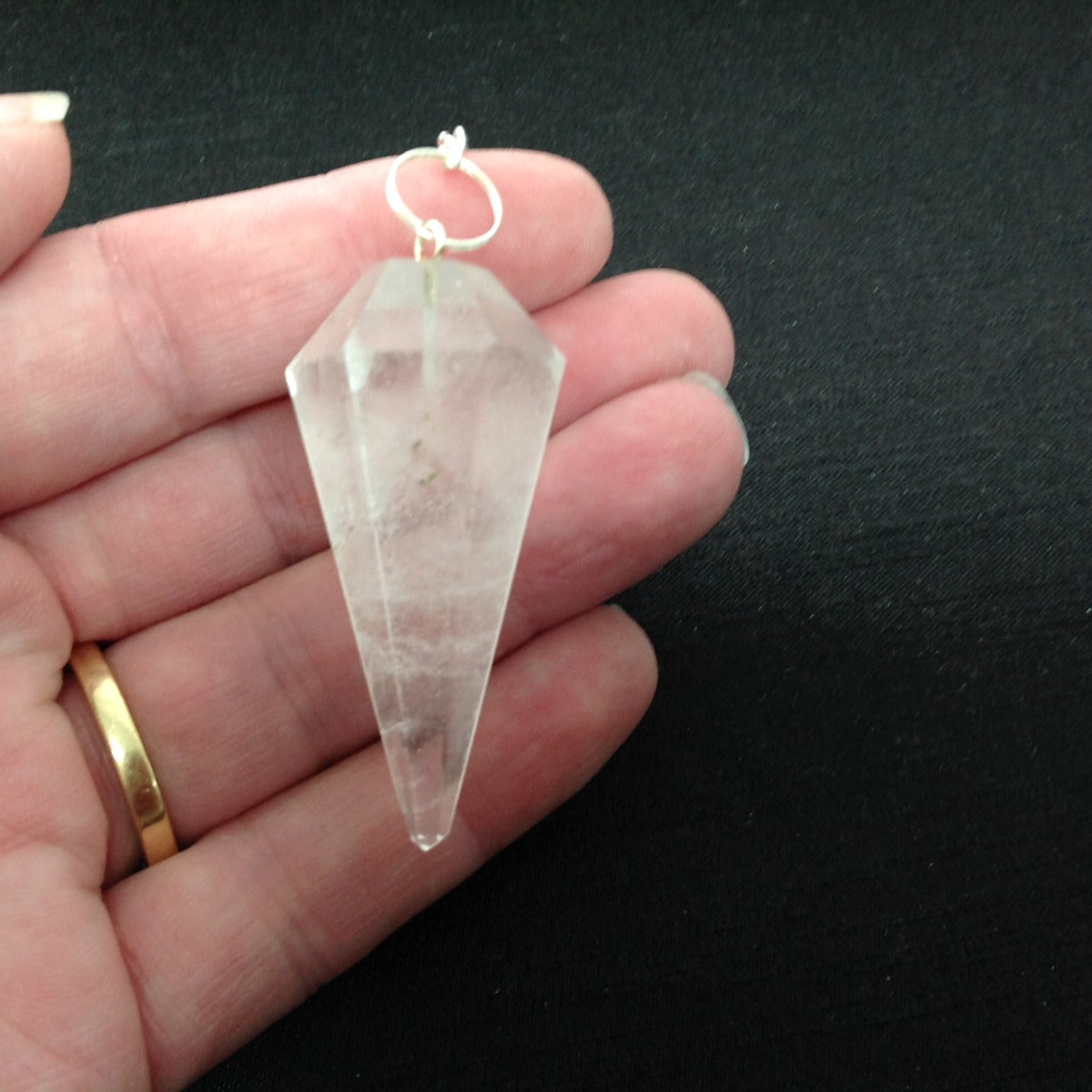 Clear Quartz - Faceted Pendulum