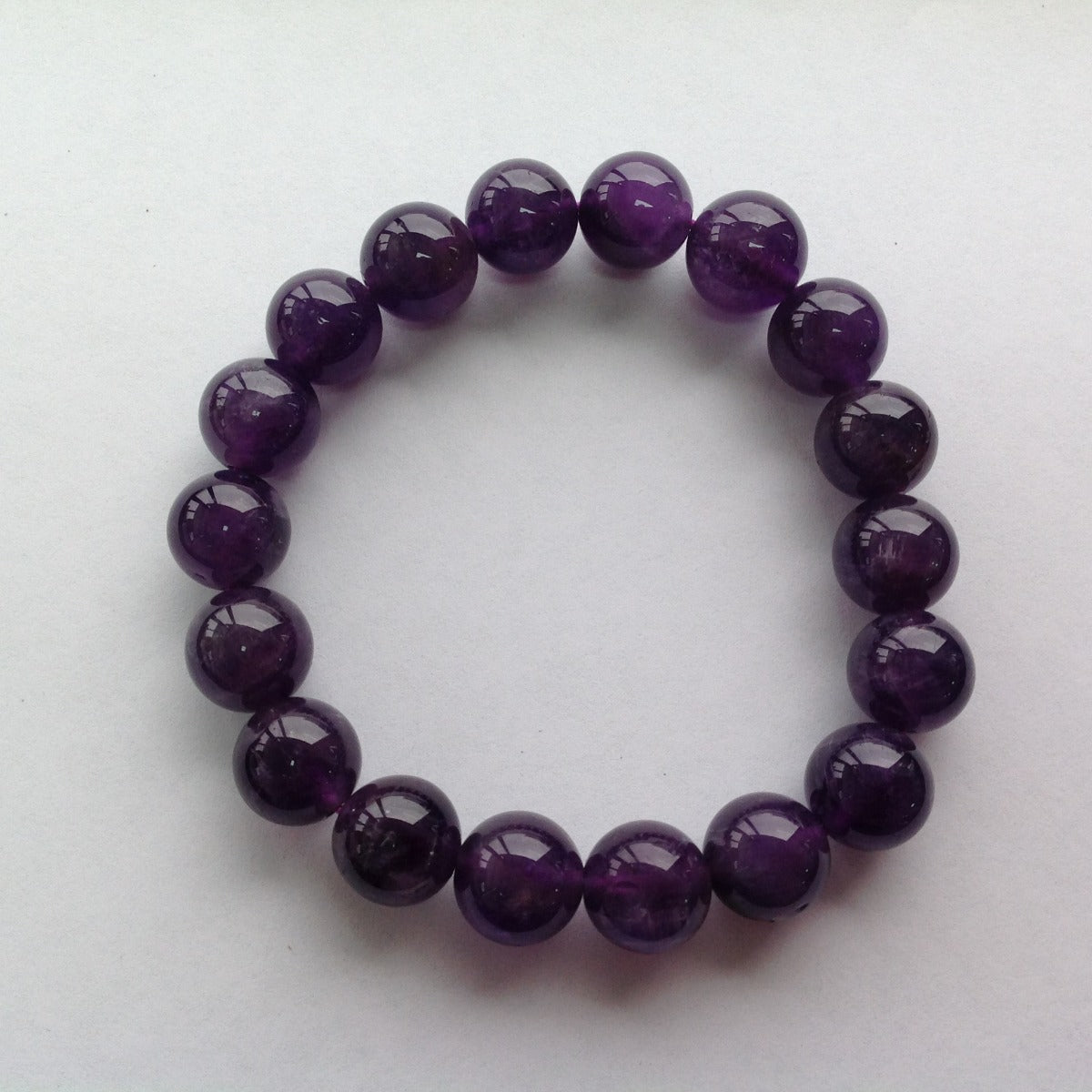 Amethyst Beads Bracelet - 12mm