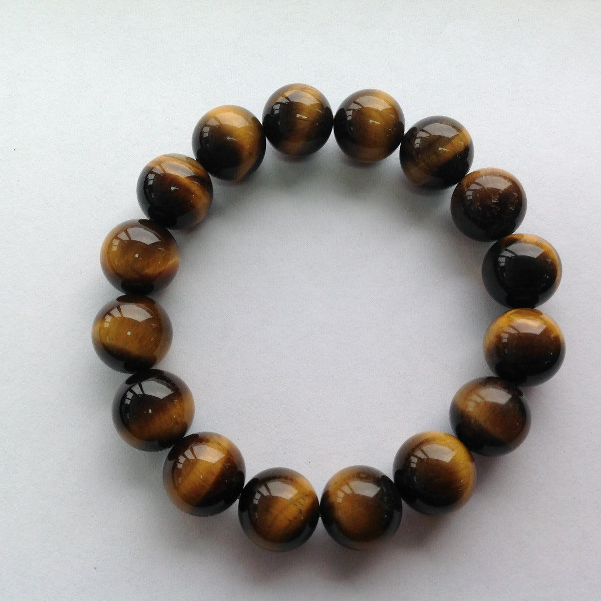 Tiger Eye Beads Bracelet - 12mm