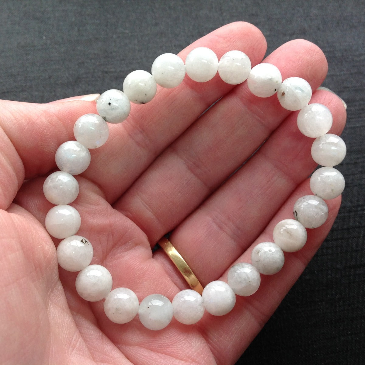Rainbow Moonstone Beads Bracelet