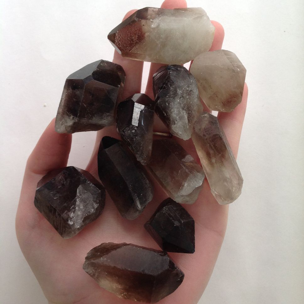 Smoky Qtz Points - 250gms (12-15pc)