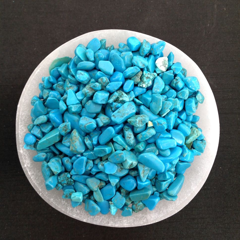 Howlite Turquoise (Light) Chips - 500gm
