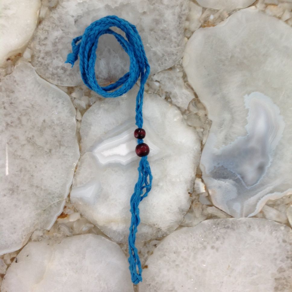 Net Cage Necklace - AQUA BLUE