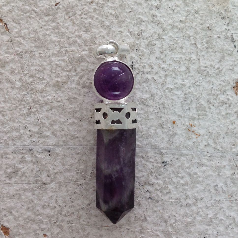 Amethyst - Ball Point Pendant