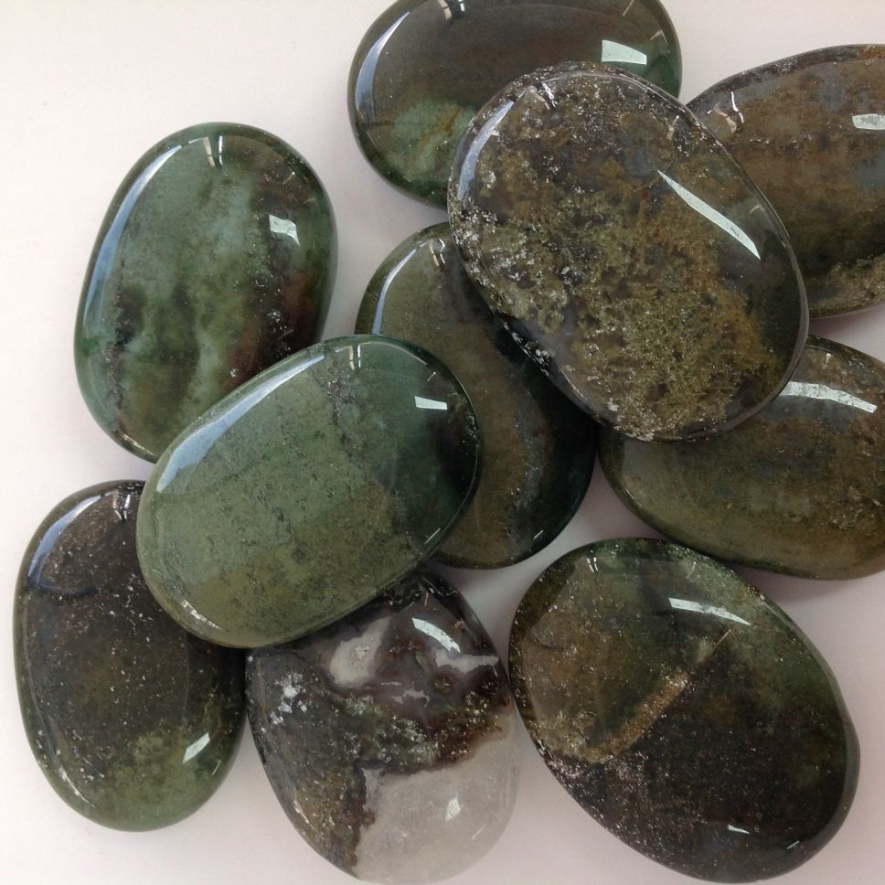 Palm Stone - Moss Agate 6cm
