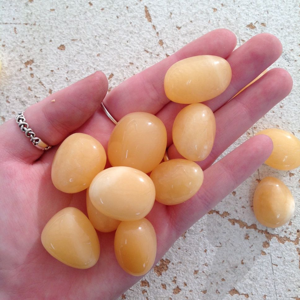 Orange Calcite Tumbled - 200g