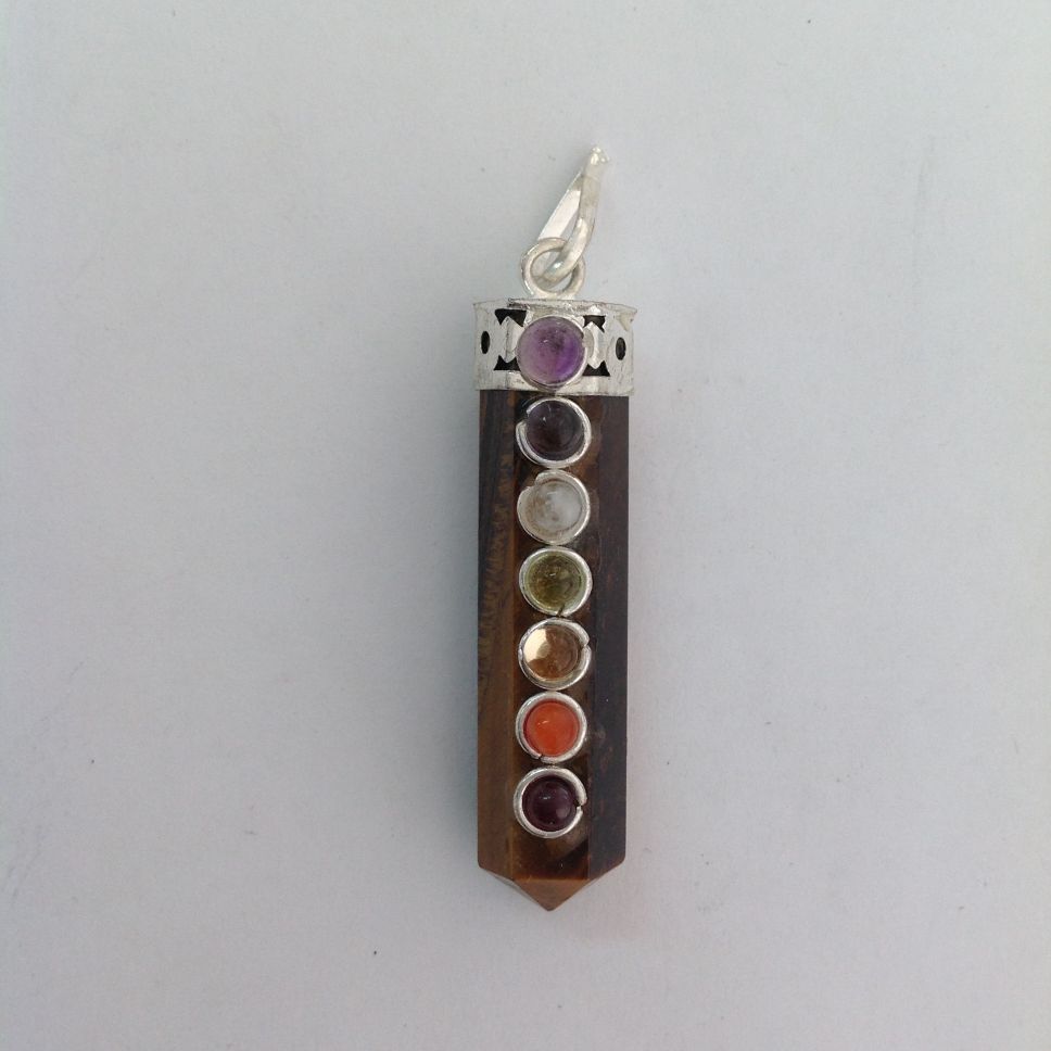Tigers Eye - Chakra Cap Point Pendant