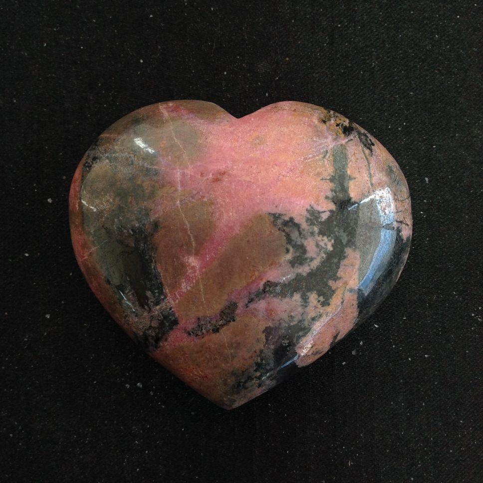 Rhodonite Heart - 6cm