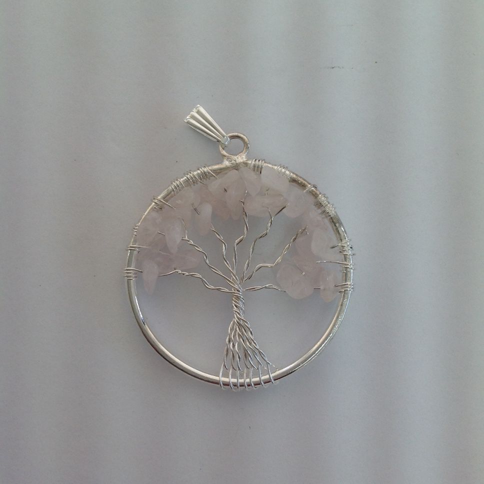 Pendant - Tree of Life - Rose Quartz