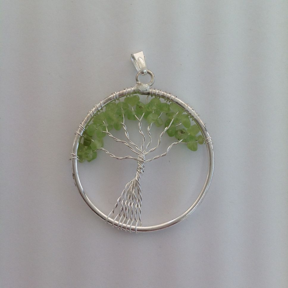 Pendant - Tree of Life - Peridot
