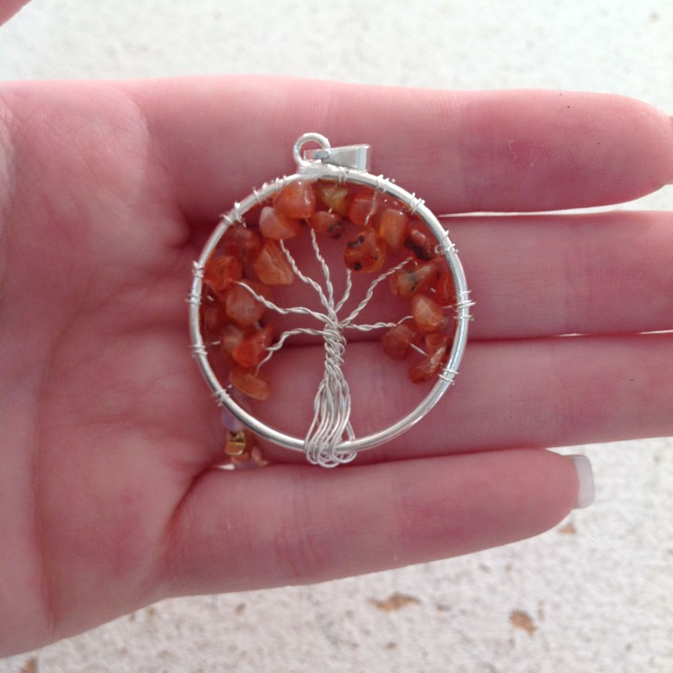 Pendant - Tree of Life - Carnelian