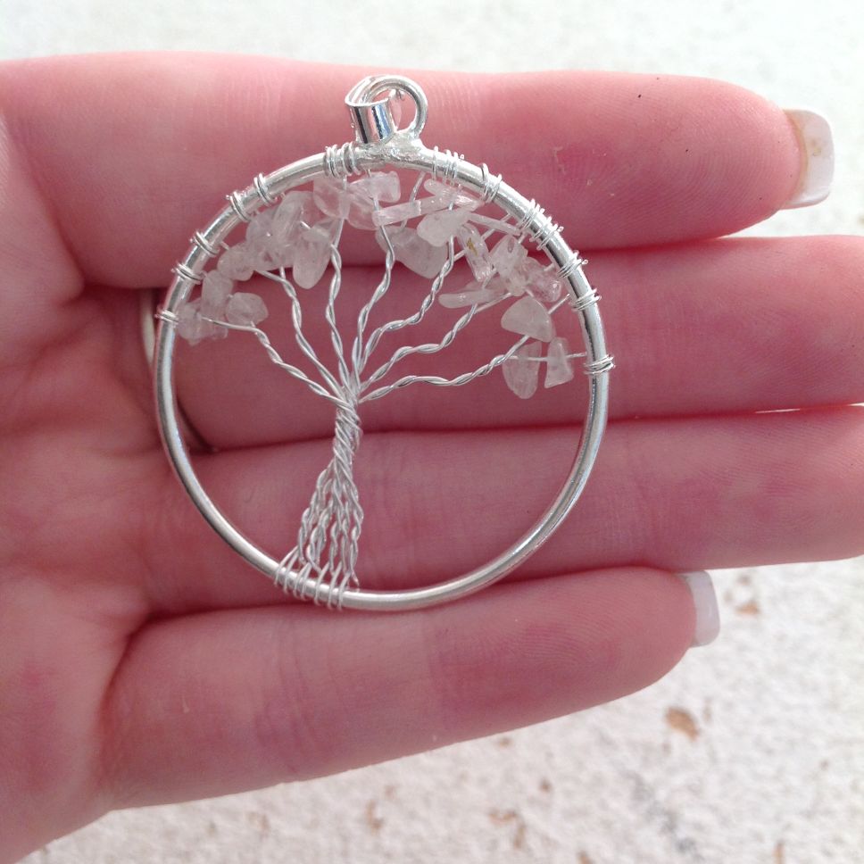 Pendant - Tree of Life - Rainbow Moonstone