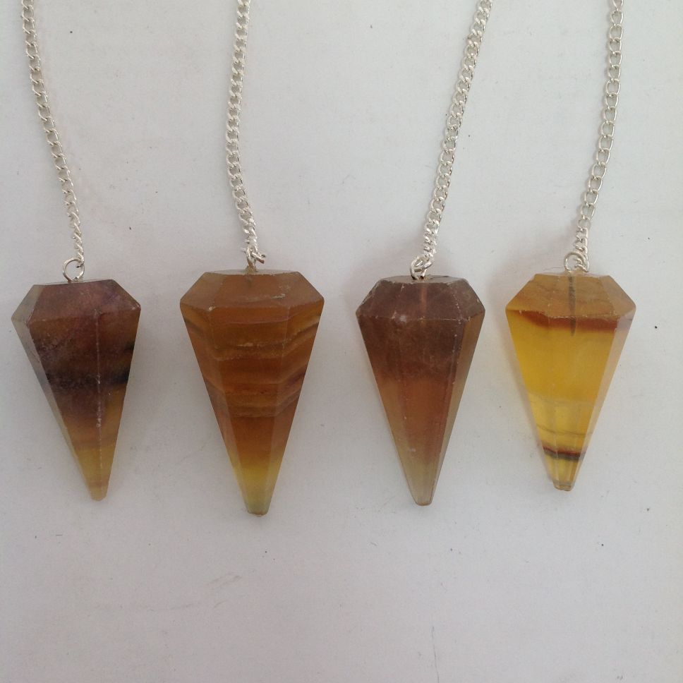 Fluorite Faceted Pendulum