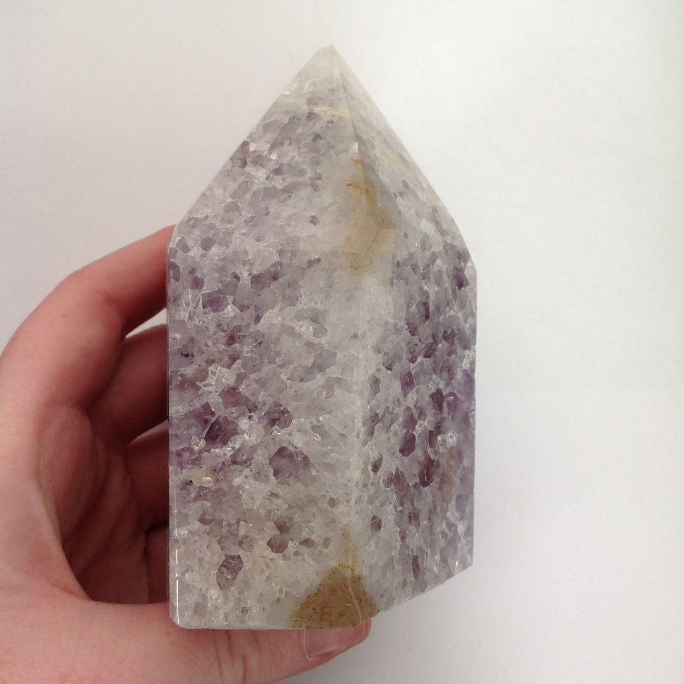 Amethyst Druzy Quartz Point Geode - A