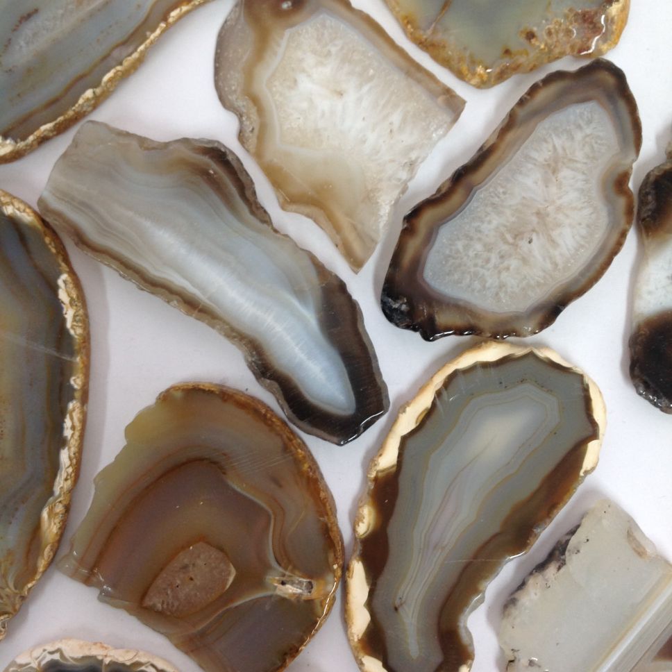 Agate Slice - Light - 1pc