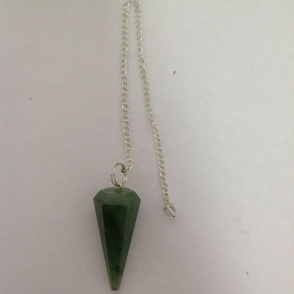 Green Aventurine Faceted Pendulum