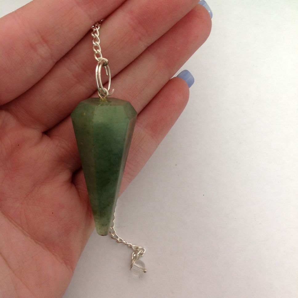 Green Aventurine Faceted Pendulum