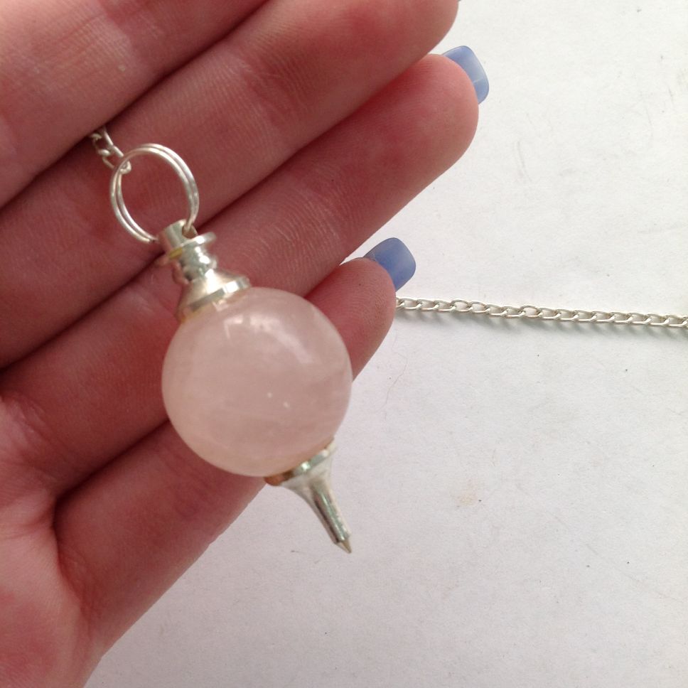 Rose Qtz Ball Pendulum