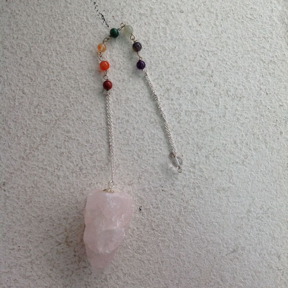 Rose Quartz Rough Pendulum