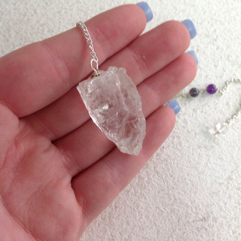 Clear Quartz Rough Pendulum