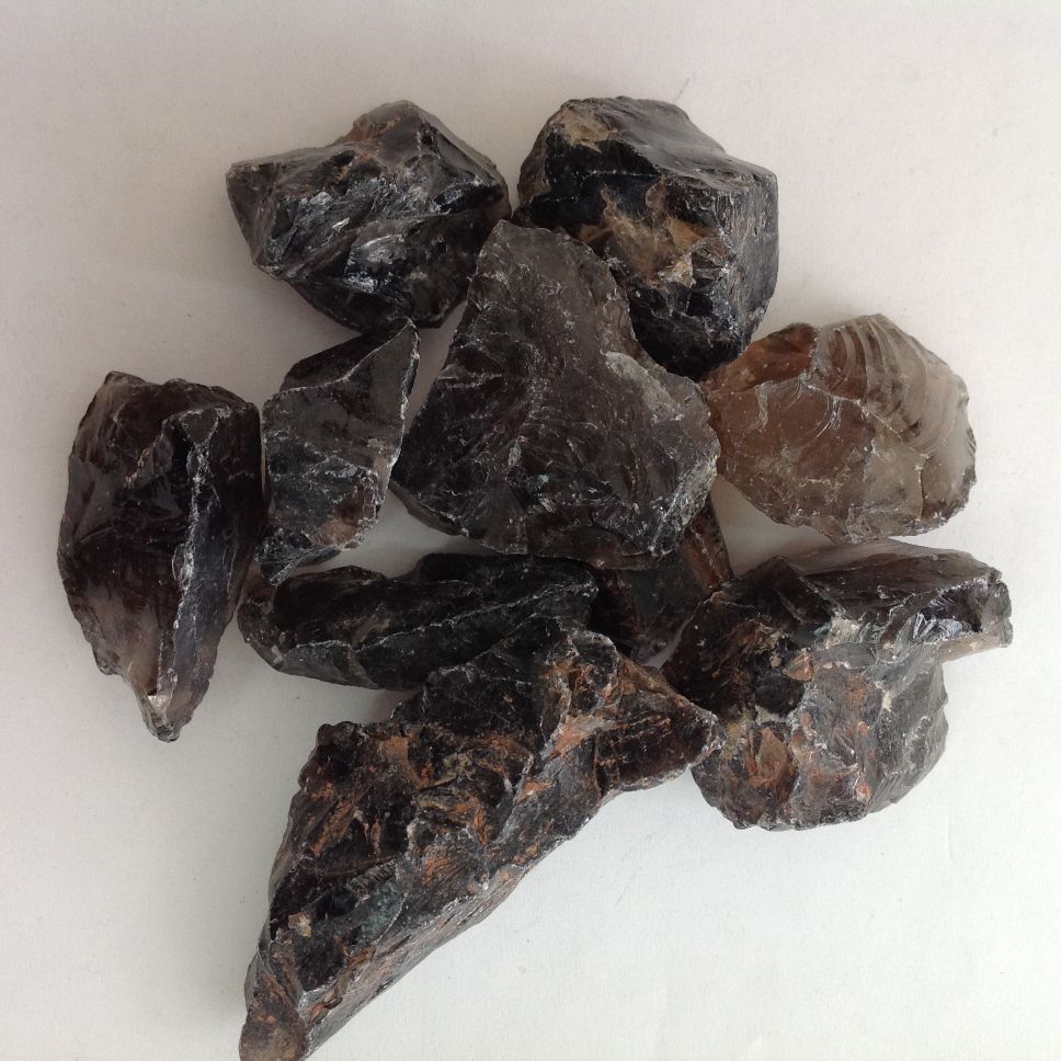 Smoky Qtz Rough (India) - 200g (6-9pc)