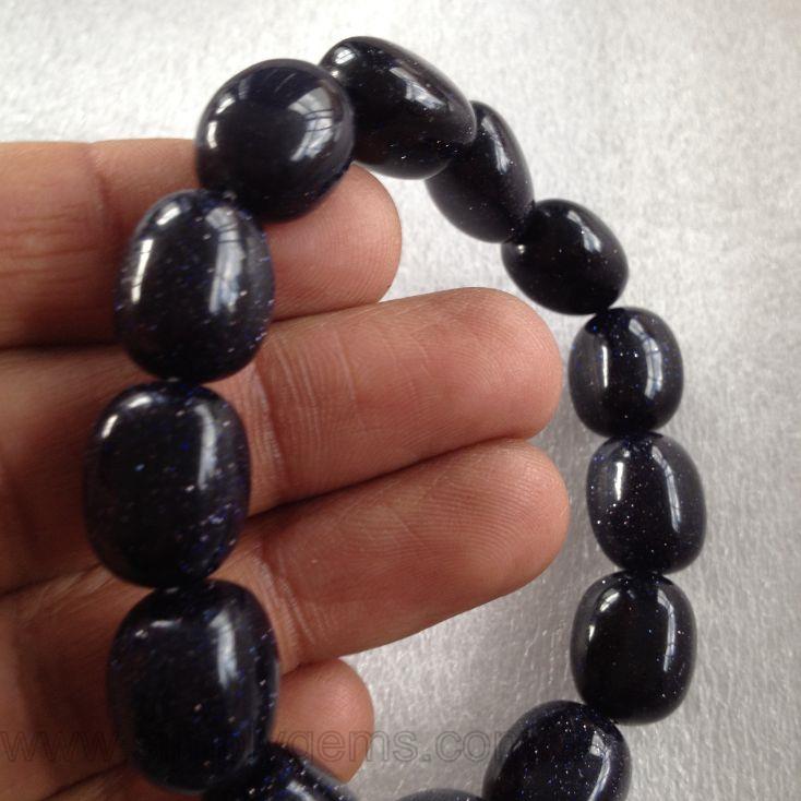 Nugget Bracelet - Goldstone BLUE