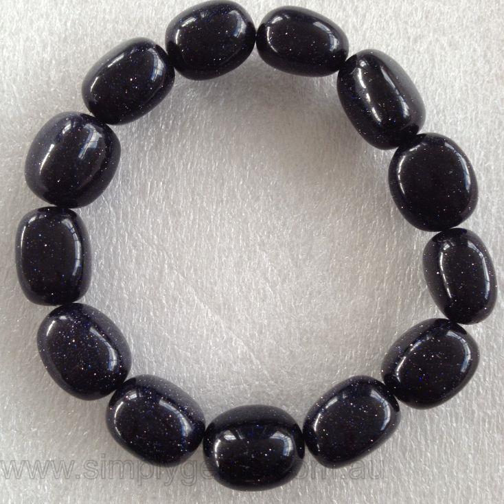 Nugget Bracelet - Goldstone BLUE