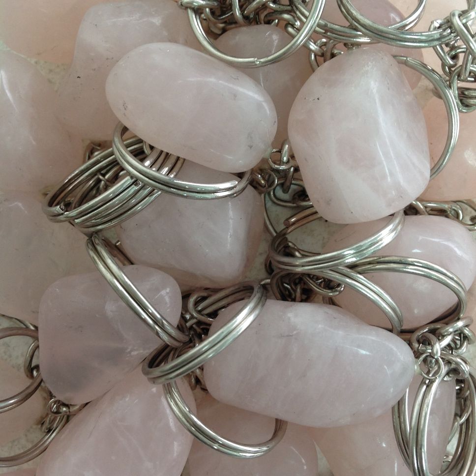Tumbled Key Chain - Rose Quartz