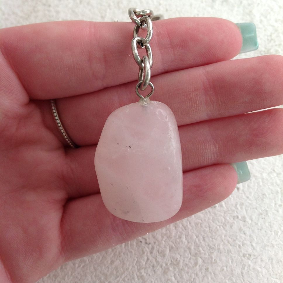 Tumbled Key Chain - Rose Quartz