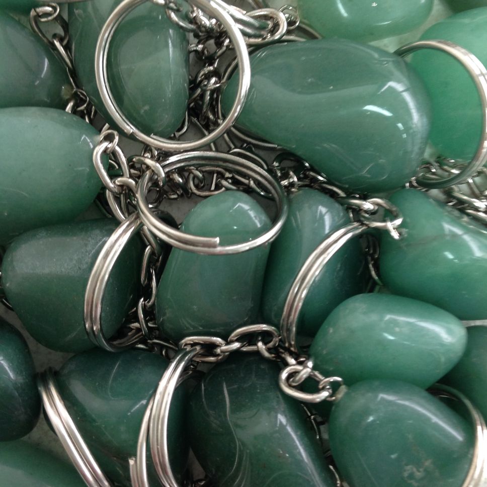 Tumbled Key Chain - Green Aventurine