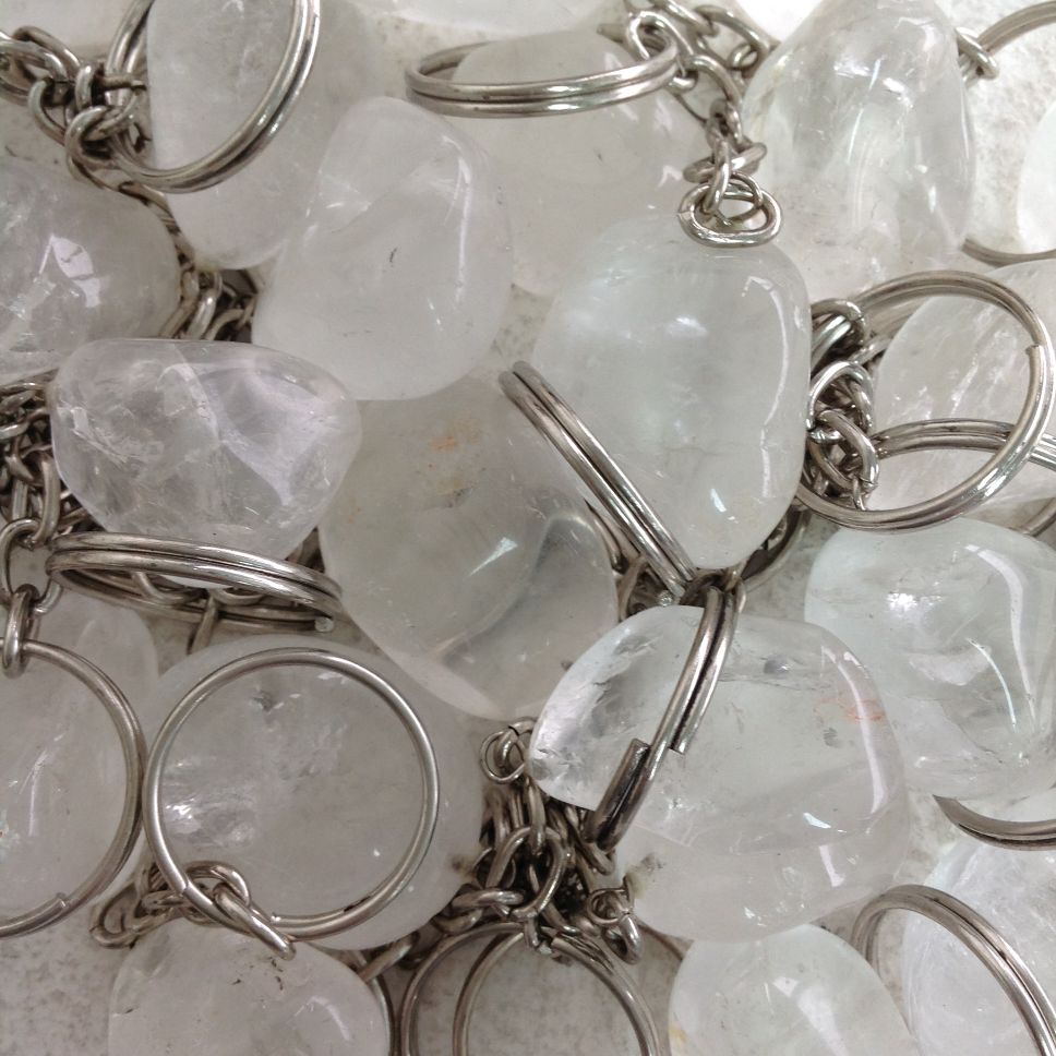 Tumbled Key Chain - Clear Quartz