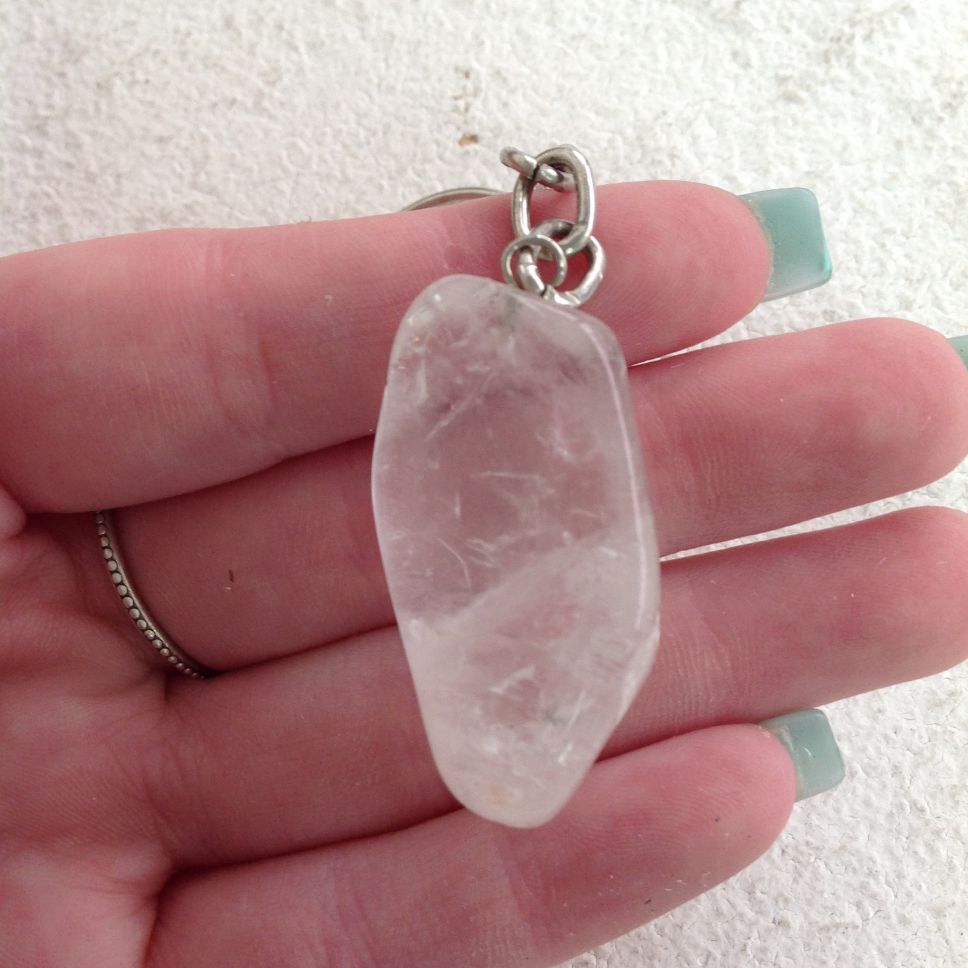 Tumbled Key Chain - Clear Quartz