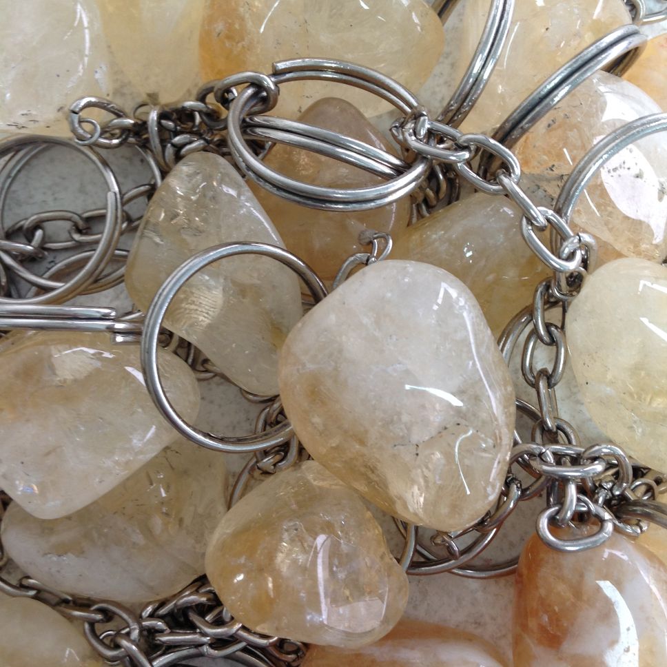 Tumbled Key Chain - Citrine