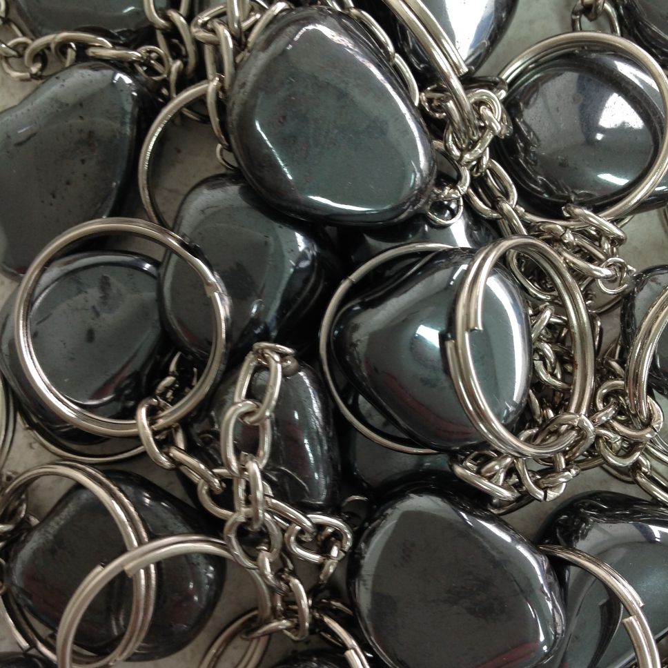 Tumbled Key Chain - Hematite