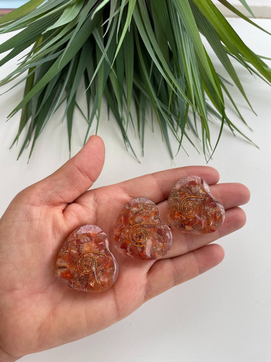 Orgonite Heart - Carnelian - SM
