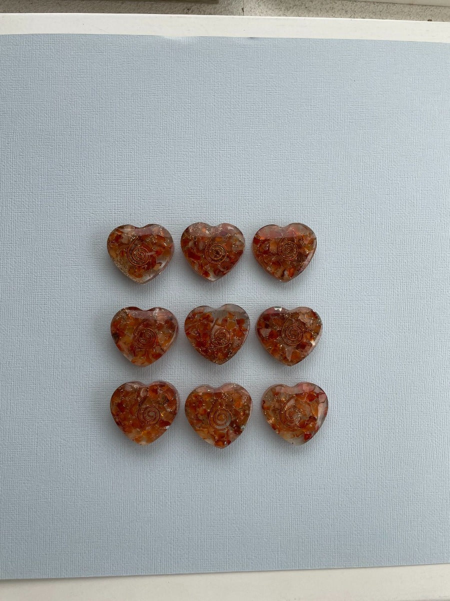 Orgonite Heart - Carnelian - SM
