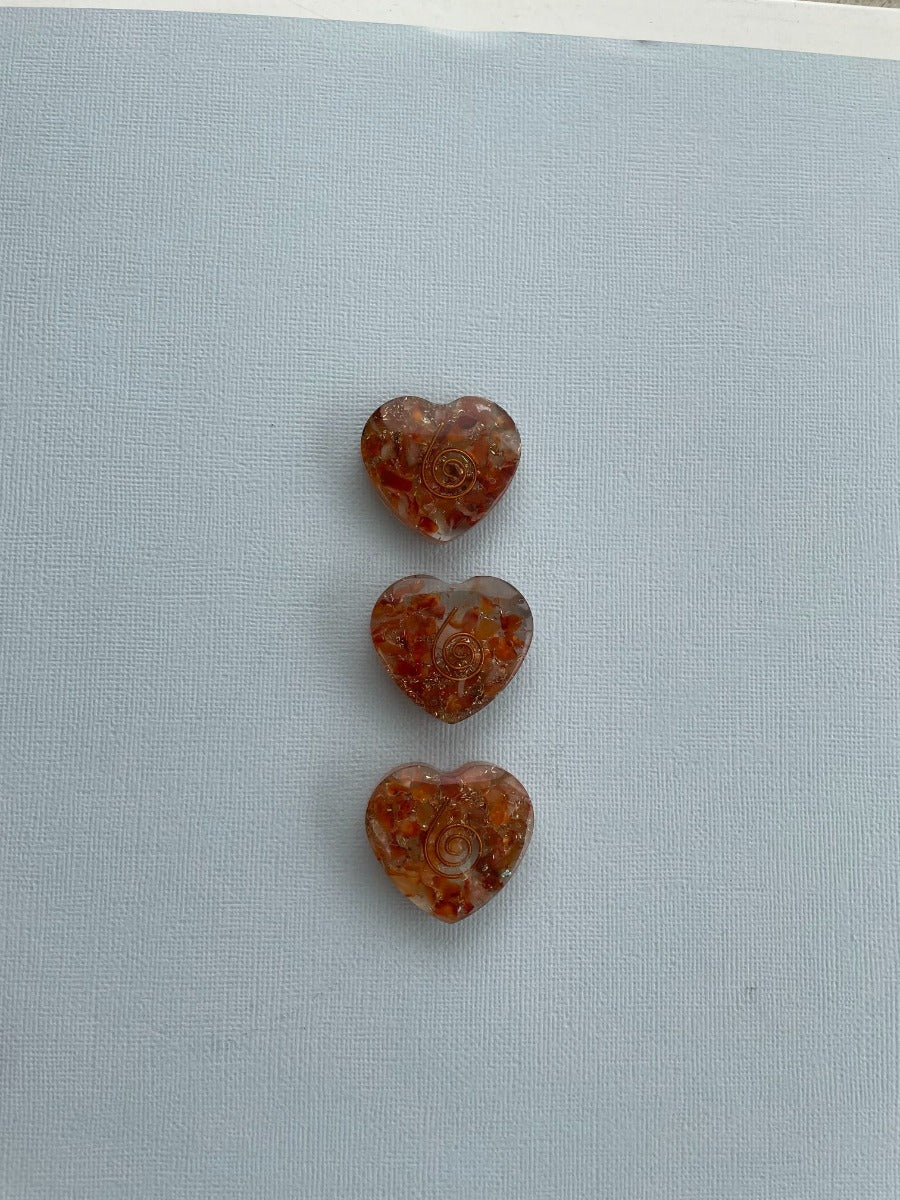 Orgonite Heart - Carnelian - SM