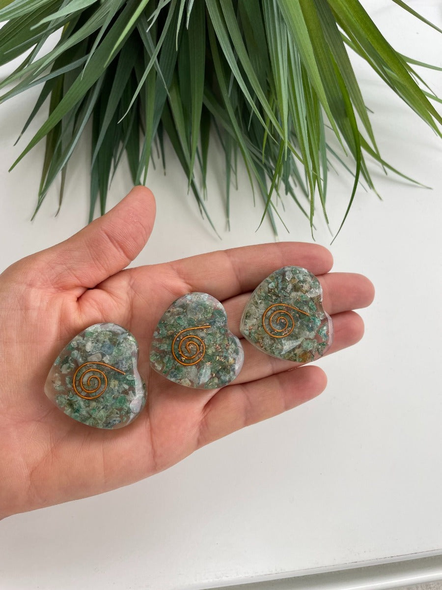 Orgonite Heart - Green Aventurine - SM