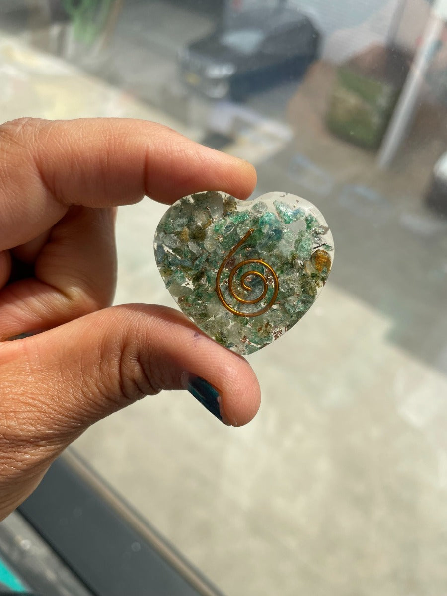 Orgonite Heart - Green Aventurine - SM