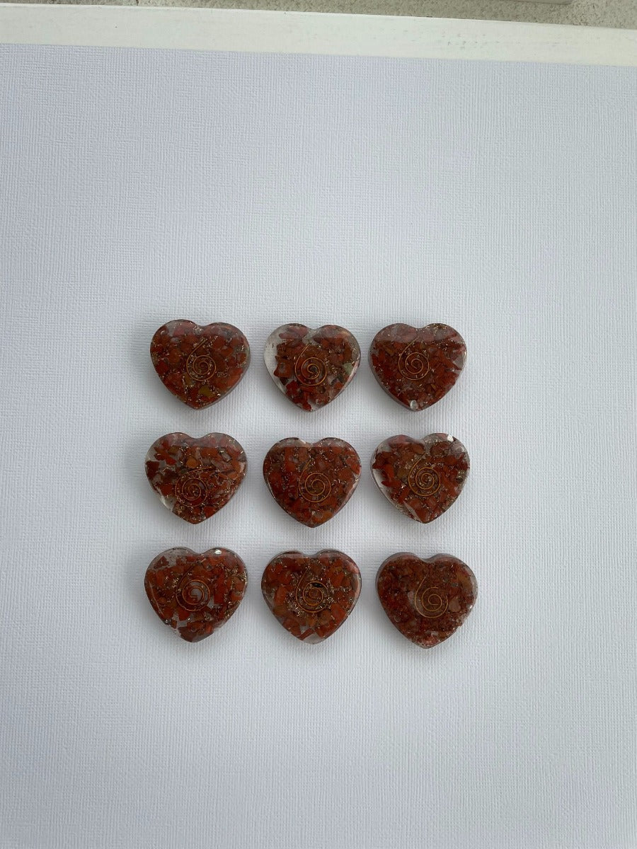 Orgonite Heart - Red Jasper - SM