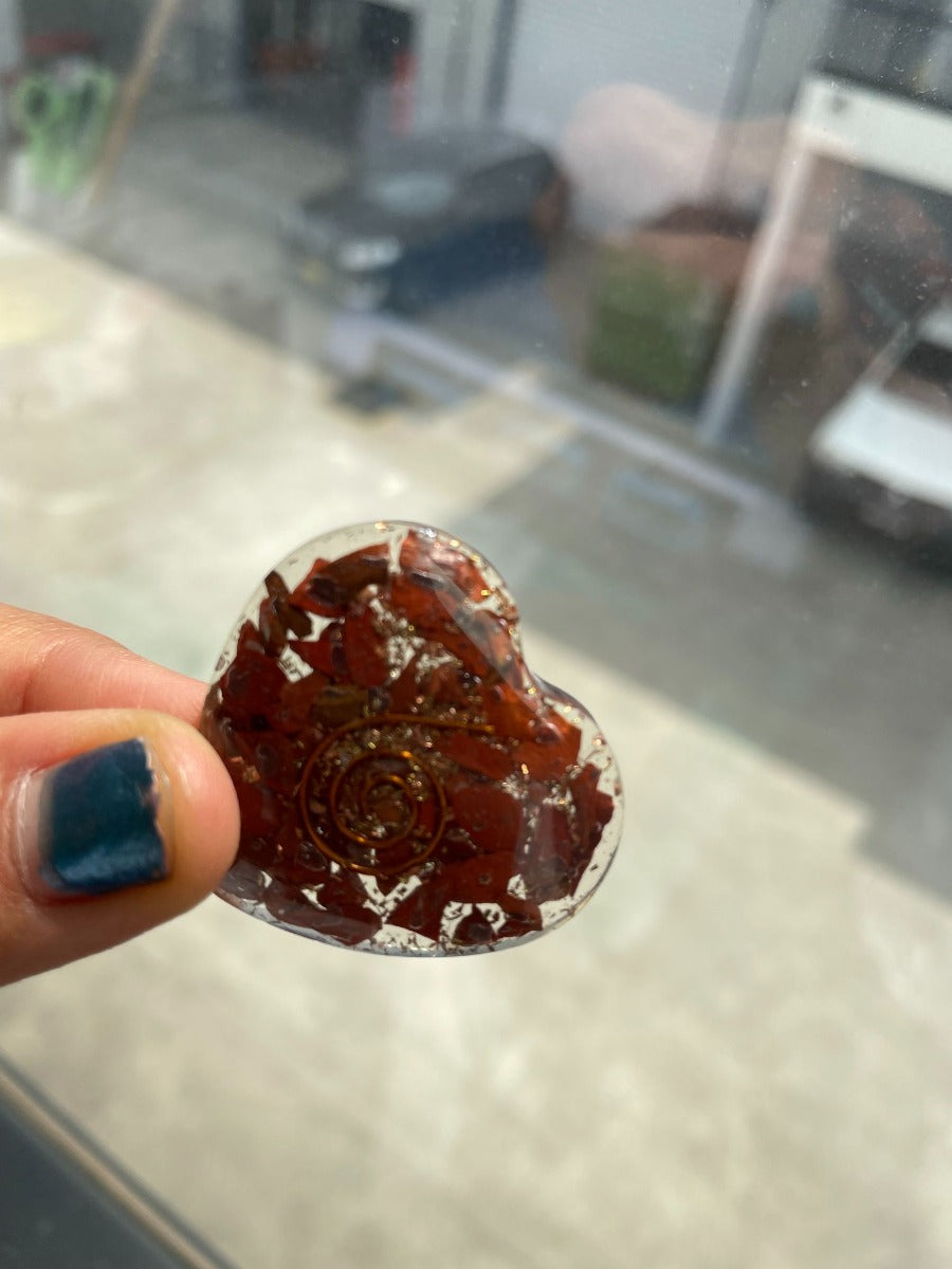 Orgonite Heart - Red Jasper - SM